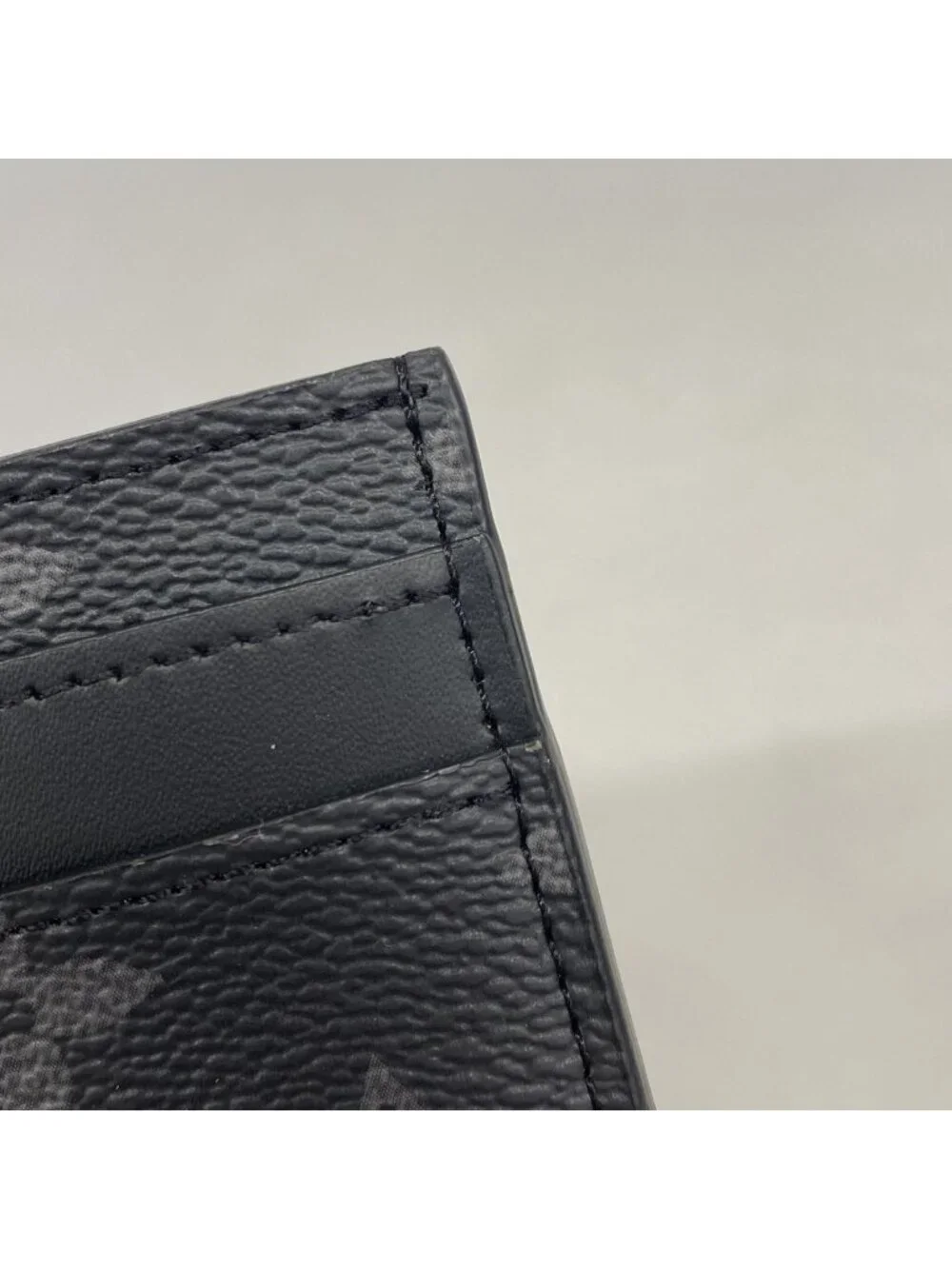 Louis Vuitton Card Case Monogram Eclipse Double Black